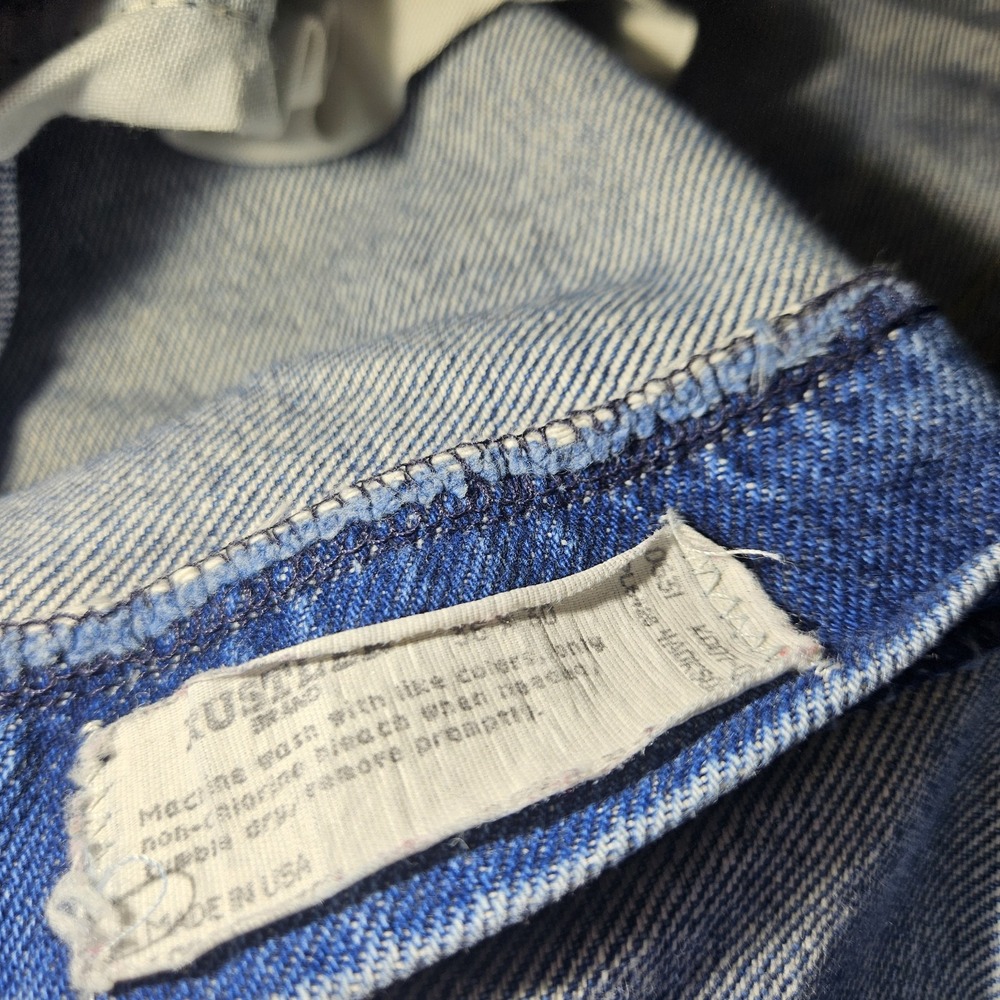 Vintage Rustler 0631 Mens Jeans 36x30 28" Hemmed Medium Wash Denim Made in USA - Picture 10 of 16